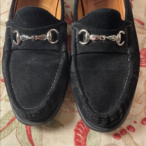 Allen Edmonds Lucca Black Suede and Silver Hoersebit Slip-On Loafers main image 7